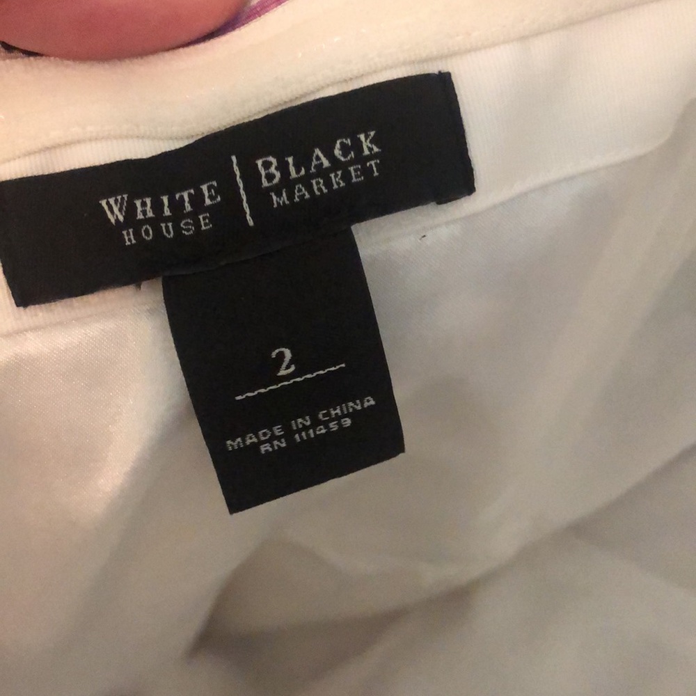 WHBM white floral strapless dress - Picture 8 of 9
